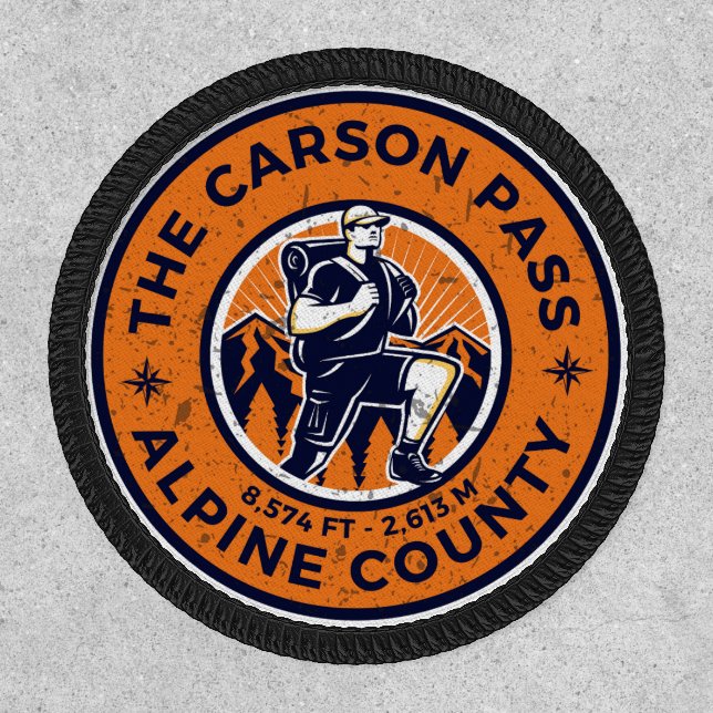 carson pass hiking california trials  patch (Front)