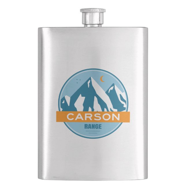 Carson Range California Nevada Flask (Front)