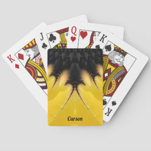 CARSON ~ STUNNING! Black and Yellow Design Poker Cards