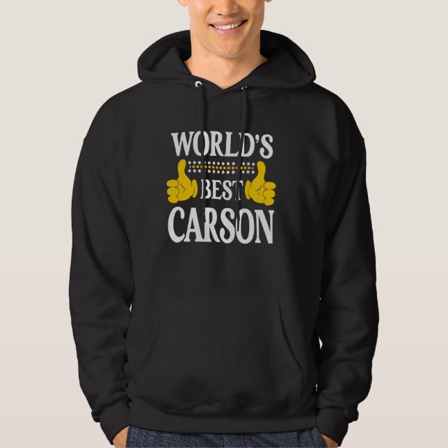 Carson Surname Team Family Last Name World's Best  Hoodie (Front)