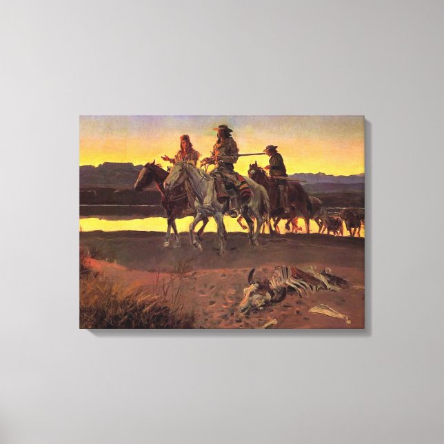 Carson's Men by Charles M. Russell Canvas Print (Front)