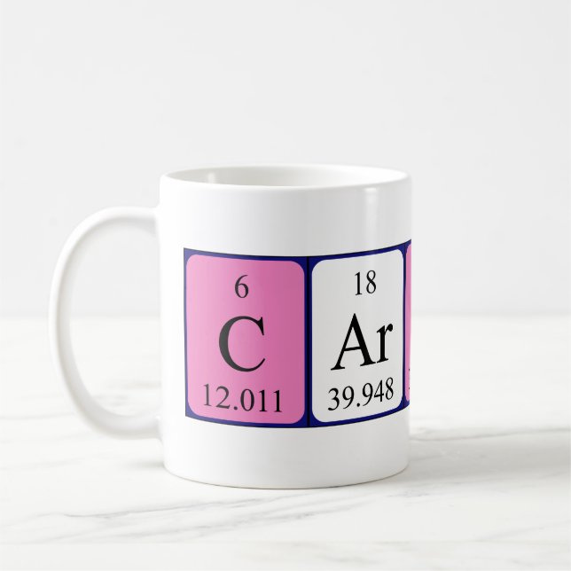 Carsten periodic table name mug (Left)