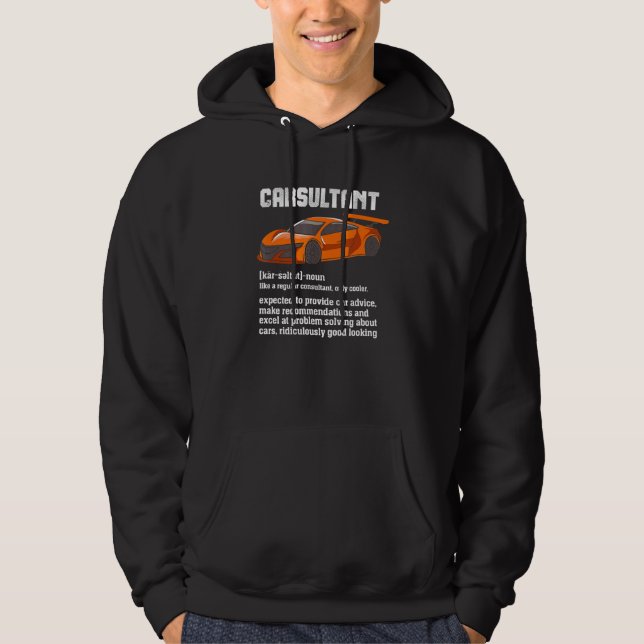 Carsultant Car Guy Diesel Mechanic Mechanic Hoodie (Front)
