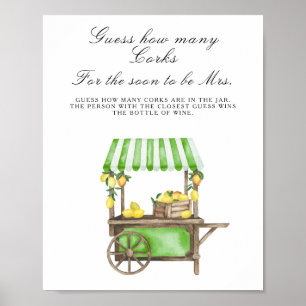cart with Lemons - Guess How Many Corks Poster