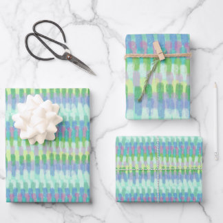 Carta da pacchi Astratto verde Wrapping Paper Sheets
