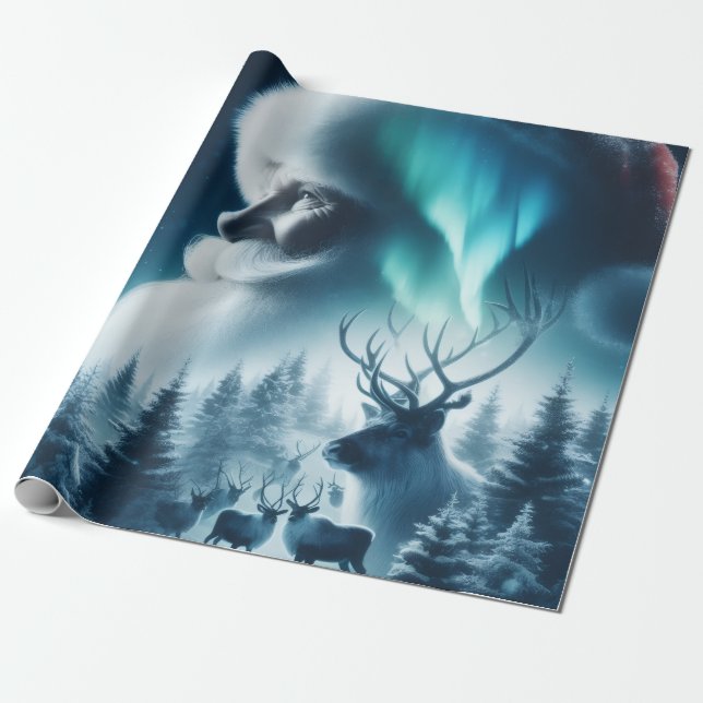 Carta da regalo Babbo Natale  Wrapping Paper (Unrolled)