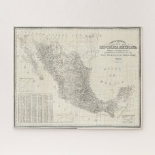 Carta general de la Republica Mexicana Map Jigsaw Puzzle
