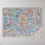 Scandinavia Carta Marina 16th Century Sea Map Poster | Zazzle