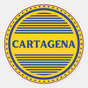 Cartagena City Pride Emblem – Colombian Identity Classic Round Sticker