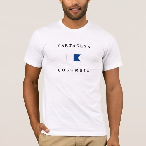 Cartagena Colombia Alpha Dive Flag T_Shirt