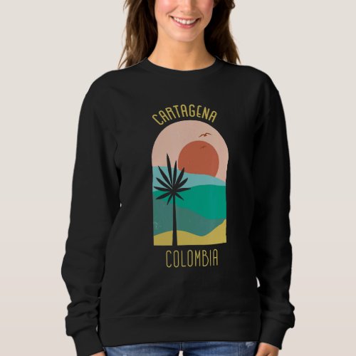 Cartagena Colombia  Boho Vintage Vacation Souvenir Sweatshirt
