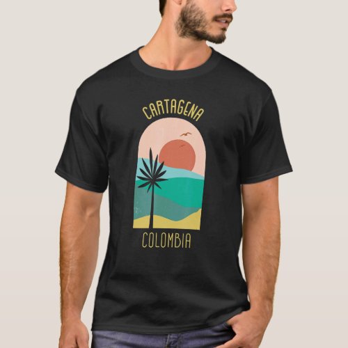 Cartagena Colombia  Boho Vintage Vacation Souvenir T_Shirt