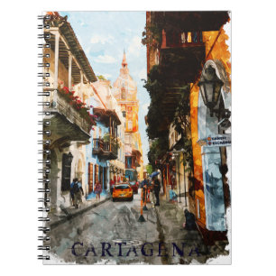 Cartagena Colombia City Street View Notebook