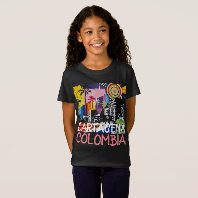 Cartagena Colombia Cool Graffiti Mural Shirt (Front Full)