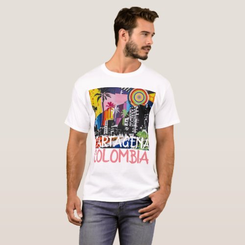 Cartagena Colombia Cool Graffiti Mural Shirt