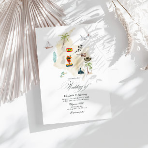 Cartagena Colombia Destination Wedding Invitation