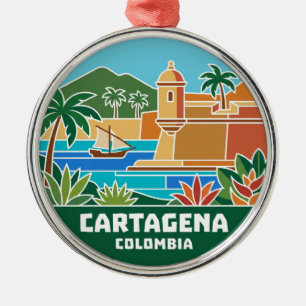 Cartagena Colombia Metal Ornament
