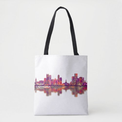 Cartagena Colombia Skyline Tote Bag