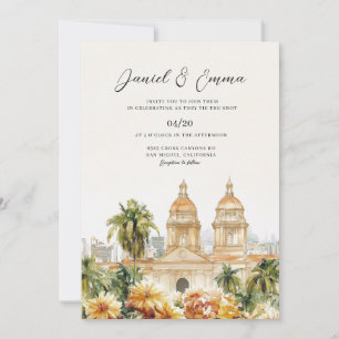 Cartagena Colombia Skyline Wedding Invitation