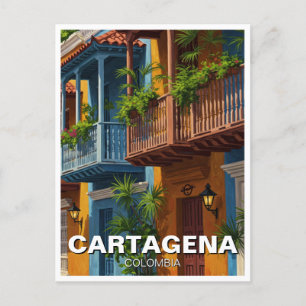 Cartagena Colombia Travel Postcard