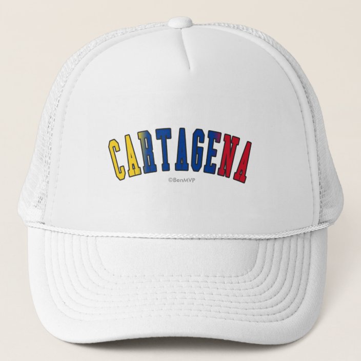 Cartagena in Colombia National Flag Colors Mesh Hat