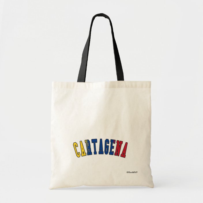 Cartagena in Colombia National Flag Colors Tote Bag