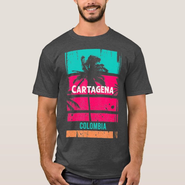 Cartagena Souvenir  Colombia Reminder T-Shirt (Front)