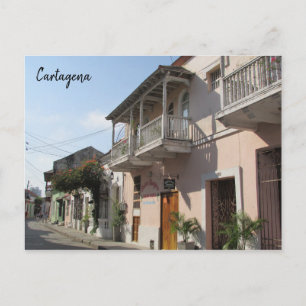 cartagena streets postcard