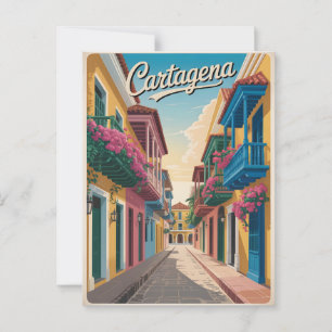 Cartagena vintage postcard