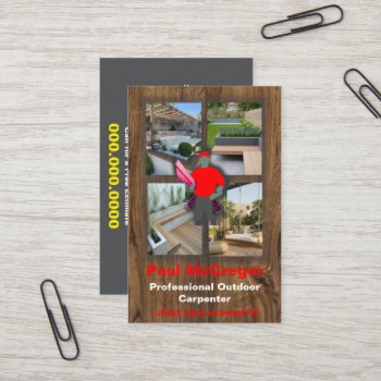 Cartão De Visita Professional Outdoor Carpenter Bu Business Card by NaturaCards at Zazzle