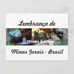 Cartão postal lembrança de Minas Gerais Postcard