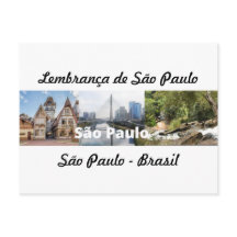 Cartão Postal lembrança de São Paulo Brasil
