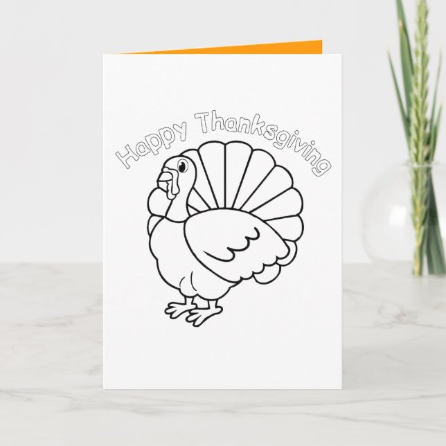 Carte � color pour Thanksgiving - Holiday Card (Front)