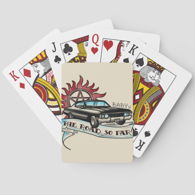 Carte da poker Impala del 67 nera Poker Cards (Back)
