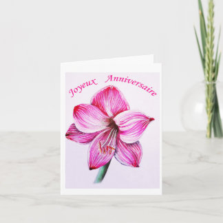Carte d'anniversaire Amaryllis Card