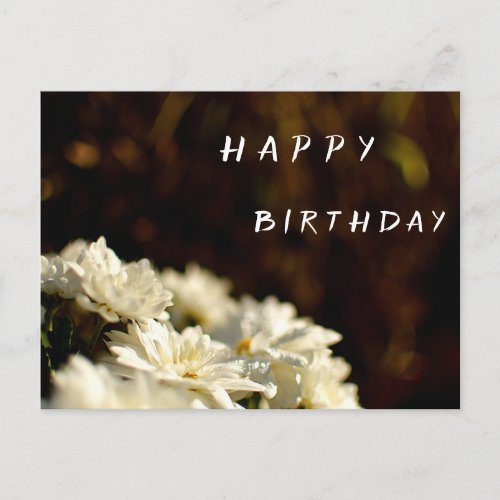 Carte danniversaire fleurs postcard