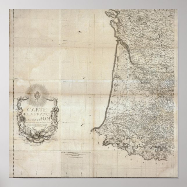 Carte de la France SO Poster (Front)