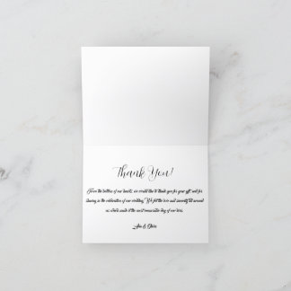 Carte De Remerciements Modern Watercolor Botanical Thank You Card