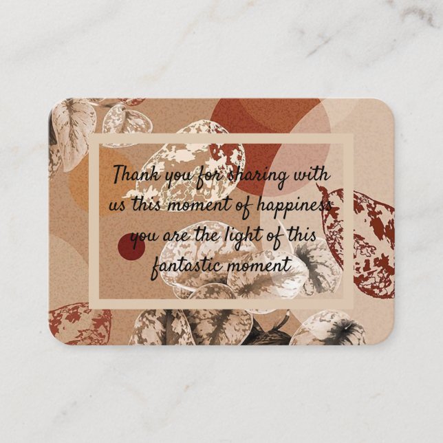 carte de remerciment business card (Front)