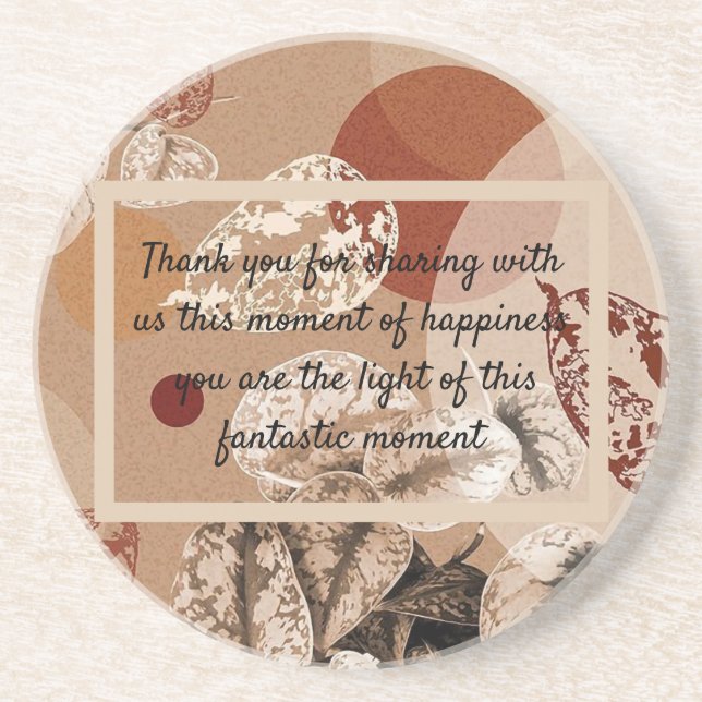 carte de remercîment  coaster (Front)