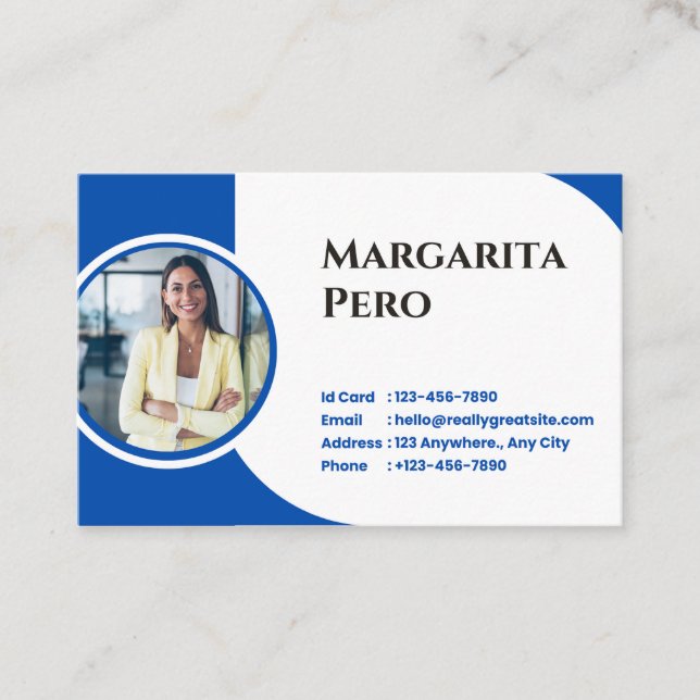 Carte de visite business card (Front)