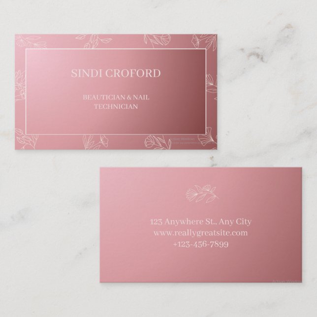 carte de visite business card (Front/Back)