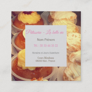 Carte de visite pour des Pâtisseries Square Business Card