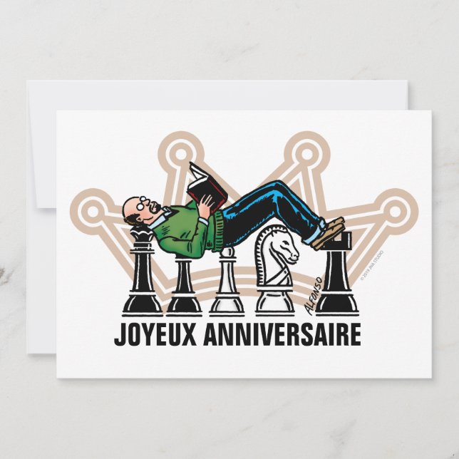 Carte de voeux d'anniversaire de papa grand maître card (Front)