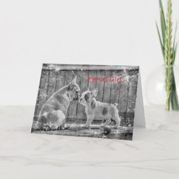 Carte De Voeux Holiday Card by Virginiespuppies at Zazzle