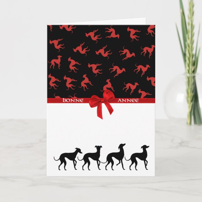 Carte de vœux Petits Lévriers Italiens Holiday Card (Front)