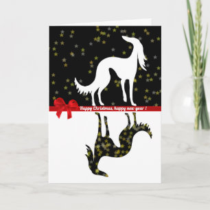 Carte de voeux Saluki YIN Holiday Card