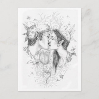 Carte Douces retrouvailles Postcard