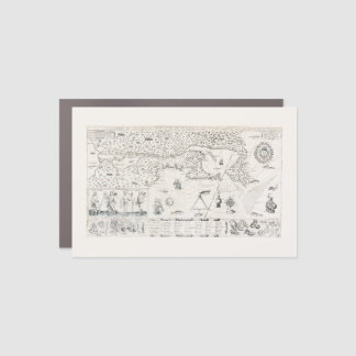 Carte Française Canada (Québec) par Champlain 1612 Car Magnet