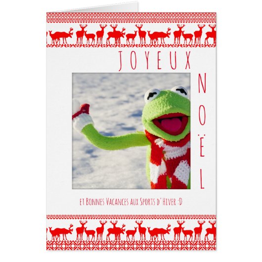 Carte Joyeux Noel boule neige ajouter votre photo (Front)